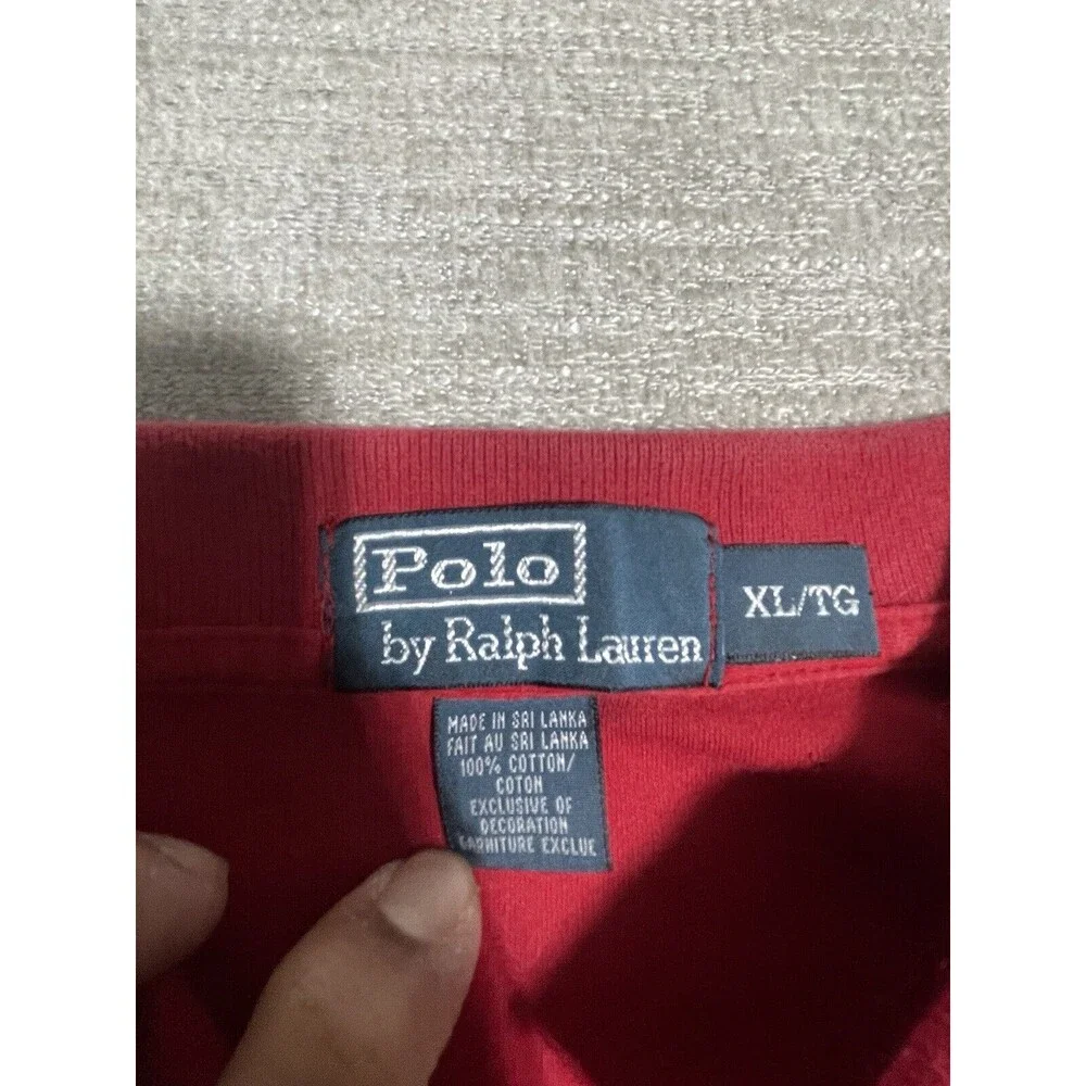 Polo By Ralph Lauren Polo Shirt Men’s Xtra Large Red Solid Collard Cotton